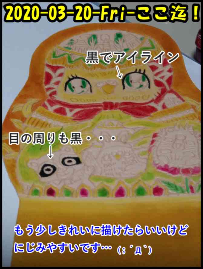 アイラインや目や目の周り-黒く塗る